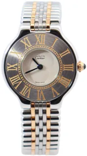 Cartier 21 Must de Cartier 125000P 28mm Yellow gold and Stainless steel White