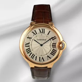 Cartier Ballon Bleu 46mm Rose gold Silver