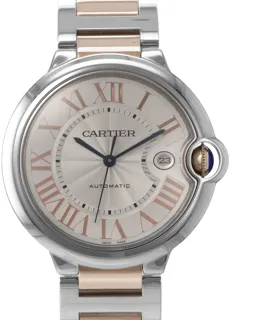 Cartier Ballon Bleu 42mm Rose gold and Stainless steel Silver