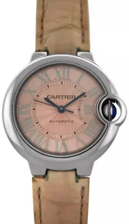 Cartier Ballon Bleu 33mm Stainless steel Pink