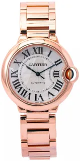 Cartier Ballon Bleu 36.5mm Rose gold Silver