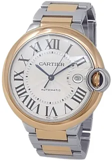 Cartier Ballon Bleu 42mm Rose gold and Stainless steel Silver