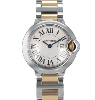 Cartier Ballon Bleu W69007Z3 3009 28mm Yellow gold and Stainless steel Silver