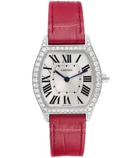 Cartier Tortue White Gold Diamond Ladies Watch WA501009 White gold Silver