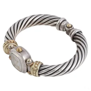 David Yurman 14k yellow gold and Sterling Silver