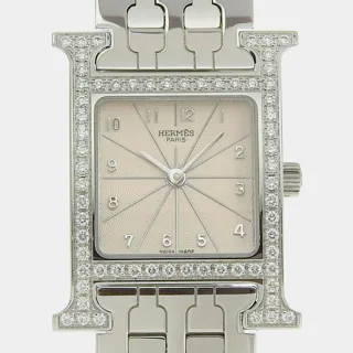 Hermès Heure H Stainless steel White