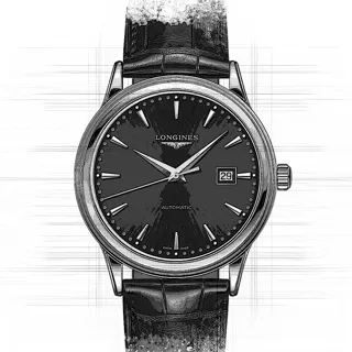 Longines Flagship L49844592 Stainless steel Black