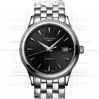 Longines Flagship L49844596 Stainless steel Black