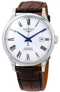 Longines Record L28214112 Stainless steel White