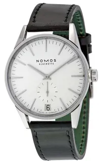 NOMOS Zürich Datum 802 Stainless steel Galvanized$White Silver-Plated