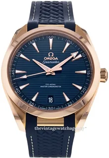 Omega Aqua Terra 220.52.41.21.03.001 41mm Sedna gold Blue