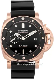 Panerai Submersible PAM 00974 42mm Rose gold Black