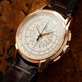 Patek Philippe Multi-Scale Chronograph 5975J-001 40mm Yellow gold Silver