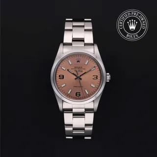 Rolex Air King 14000 34mm Stainless steel Pink