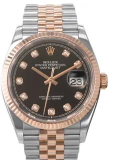 Rolex Datejust 126231-0019 Rose gold and Stainless steel Black