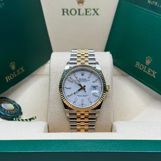 Rolex Datejust 36 126233-0019 Yellow gold and Stainless steel White