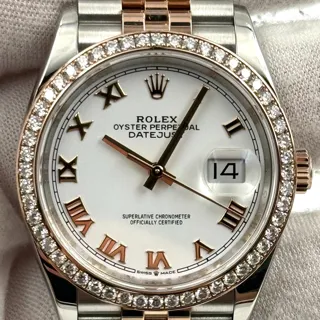 Rolex Datejust 36 126281RBR Steel$Everose rose gold White