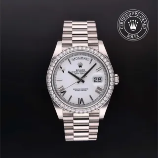 Rolex Day-Date 40 228349RBR White gold White