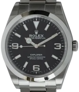 Rolex Explorer 39mm Stainless steel Black