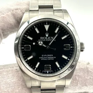 Rolex Explorer 39mm Stainless steel Black