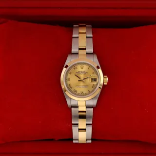 Rolex Lady-Datejust Steel$Yellow Gold Champagne