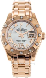 Rolex Pearlmaster 80315-0014 29mm Rose gold White