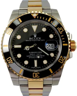 Rolex Submariner Date Yellow gold and Stainless steel Black