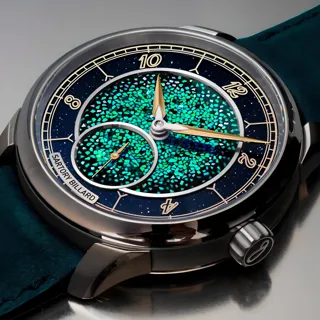 Sartory Billard SB05 Maki-e 38.5mm G5 Titanium Green and Dark Blue