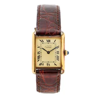 Cartier Tank Vermeil 113239 23mm Silver and Gold-plated