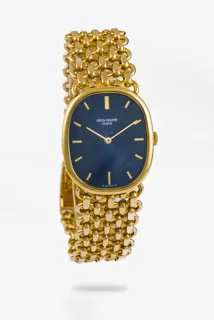 Patek Philippe Golden Ellipse 3648 27mm Yellow gold Blue