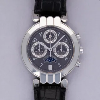 Harry Winston Ocean Perpetual Calendar Chronograph 200-MCAPC38P Platinum Dark gray