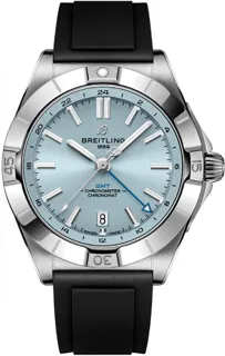 Breitling Chronomat p32398101c1s1 40mm Platinum and Stainless steel Ice blue