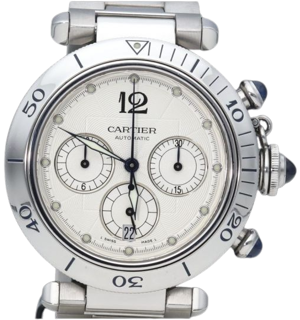 Cartier Pasha Chronograph 38mm Stainless steel Silver