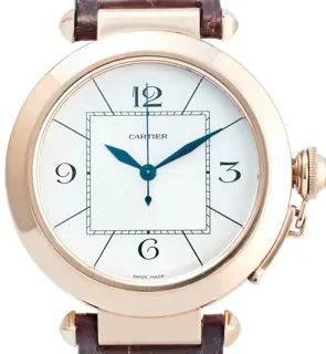 Cartier Pasha W3018651 42mm Rose gold Silver