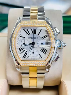 Cartier Roadster W62027Z1 / 2618 40mm Yellow gold and Stainless steel Silver