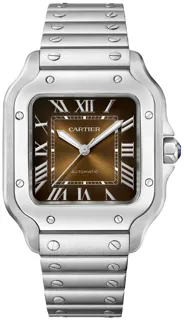 Cartier Santos de Cartier WSSA0065 35mm Stainless steel Brown