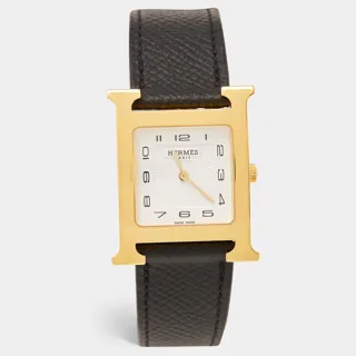 Hermès Heure H HH1.501e Stainless steel and Gold-plated White