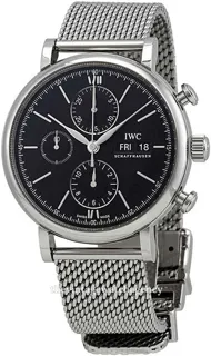 IWC Portofino Chronograph IW391030 42mm Stainless steel Black