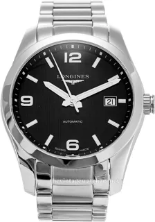 Longines Conquest L2.785.4.56.6 Stainless steel Black