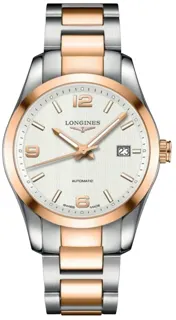 Longines Conquest L2.785.5.76.7 Stainless steel and Red gold Silver-Tone