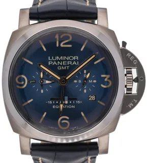 Panerai Luminor 1950 PAM 00670 47mm Titanium Blue