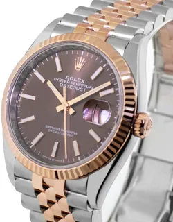 Rolex Datejust 36 126231 Stainless steel and 18k rose gold Brown