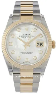 Rolex Datejust 36 126233-0024 Yellow gold and Stainless steel White