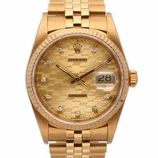 Rolex Datejust 16018 18k yellow gold