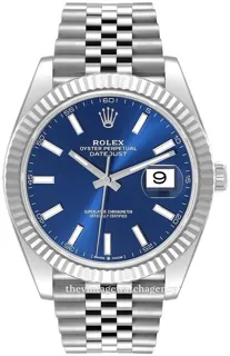 Rolex Datejust 41 126334-0002 White gold and Stainless steel Blue