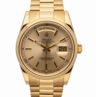 Rolex Day-Date 36 118208 18k yellow gold