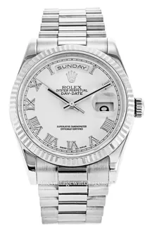 Rolex Day-Date 36 118239-0082 White gold Gray