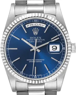 Rolex Day-Date 36 18239 White gold Blue