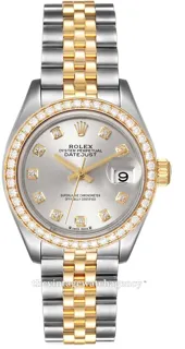 Rolex Lady-Datejust 279383RBR-0007 Yellow gold and Stainless steel Silver