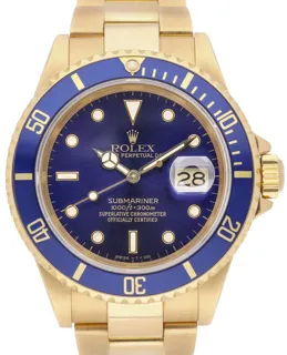 Rolex Submariner 16618 18k yellow gold